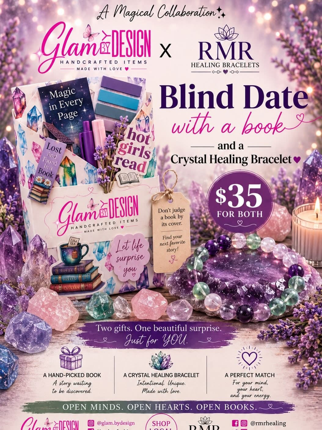 Blind Date With A Book & Crystal Healing Bracelet
